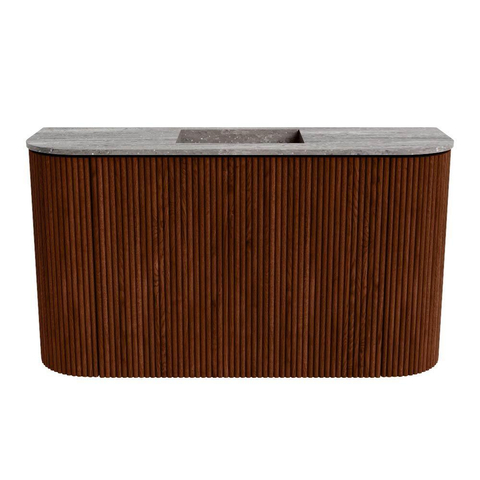 Mondiaz JOYA-DLUX 73.2cm toiletmeubel - ronding links en rechts kleur Ruby - Wastafel FAYE positie Midden Zonder kraangat kleur Oza. SW1425551