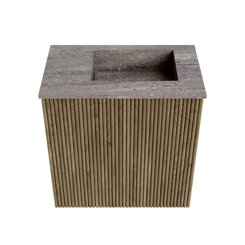 Mondiaz JOYA-DLUX 40cm meuble de toilette - couleur Dusk - Vasque FAYE position Droite 1 trou de robinet couleur Oza. SW1425965
