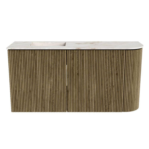 Mondiaz JOYA-DLUX 81.6cm toiletmeubel - ronding rechts kleur Dusk - Wastafel FAYE positie Links Zonder kraangat kleur Frappe. SW1423107