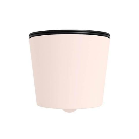 Mondiaz LAVIE hangtoilet – spoelrandloos – 36 x 53 cm – met softclose zitting – Rosee (roze), zitting Urban (zwart) SW1208746