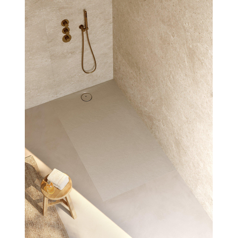 Riho Nuvia Douchevloer - 160x90cm - antibacterieel - purite - pebble grey SW1585146