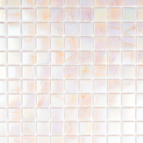 The Mosaic Factory Amsterdam carrelage mosaïque 32.2x32.2cm pour mur et sol intérieur et extérieur carré verre rose clair perlé SW62157