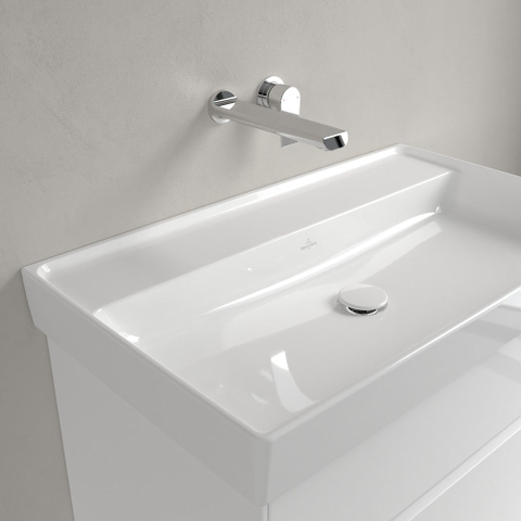 Villeroy & Boch Collaro meubelwastafel - 80x47cm - zonder overloop - zonder kraangat - White Alpine (glans wit) SW358388