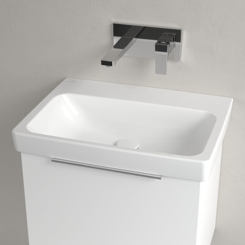 Villeroy & Boch Architectura wastafel - 60x44.5cm - zonder kraangat - zonder overloop CeramicPlus - White Alpine (glans wit) SW1162789