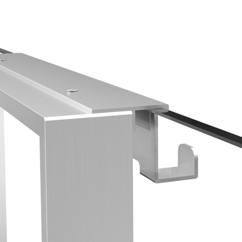 Fortifura Galeria schap met 4 haken - voor douchewand - 50x50x6.5cm - geborsteld RVS - B-KEUS - SCHAP DIENT IN ELKAAR GEZET TE WORDEN MET MONTAGE KIT -OUTLET UDEN STORE42072