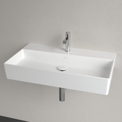 Villeroy & Boch Memento 2.0 lavabo - dessous rectifié 80x47cm - sans trop-plein 1 trou de robinet blanc SW358435