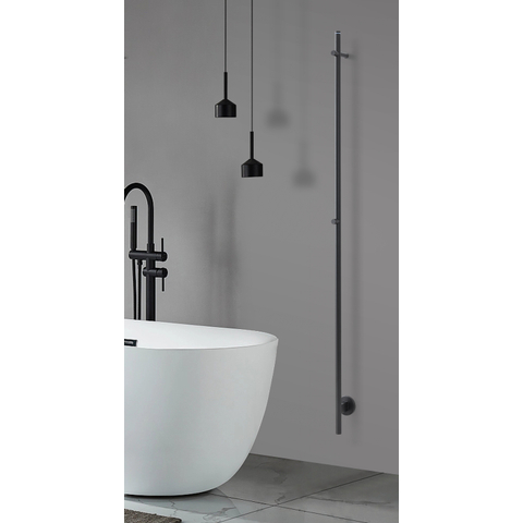 Rosani ONE Elektrische Handdoekradiator 170cm hoog - 30Watt - mat zwart OUTLETSTORE STORE41859