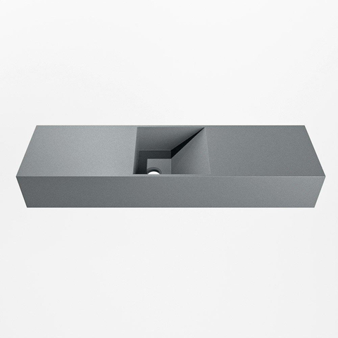 MONDIAZ TYNE lave-mains - 80x23x12cm - vasque centre - sans trou robinet - plata (argent) SW1026169