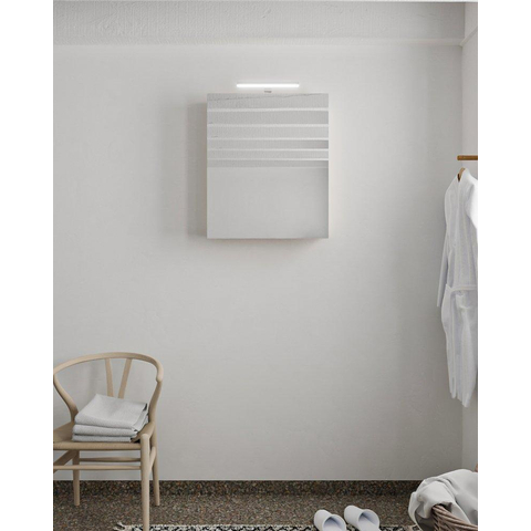 Mondiaz CUBB armoire de toilette – 60 x 70 x 18 cm – 1 porte – Linen (blanc cassé) SW410890
