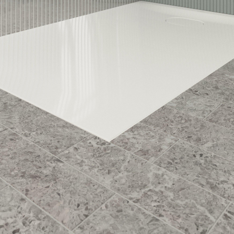 Villeroy & Boch Ecora douchebak - 120x80x3.5cm - afvoer korte zijde - white alpine (wit) SW1558898