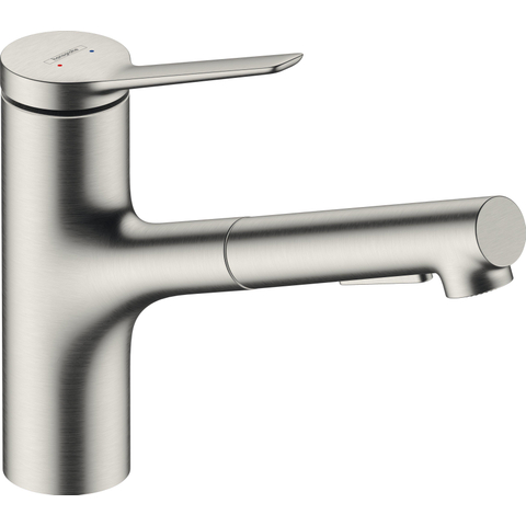 Hansgrohe Zesis m33 1 greeps keukenkraan - 150 metalen uittrekbare. vuistdouche - 2jet - rvs look SW918527