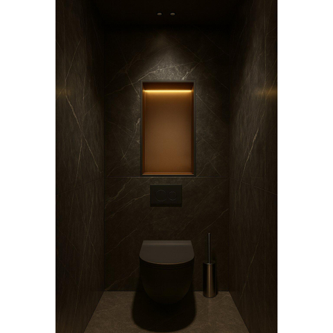 Hotbath &MORE Inbouwbox of inbouwnis - 30x15x10 - met LED - IP44 - tuscan bronze (brons) SW1246544