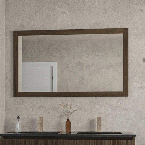 Saniclass Holz Base Miroir - 120x70cm - chêne foncé SW773974
