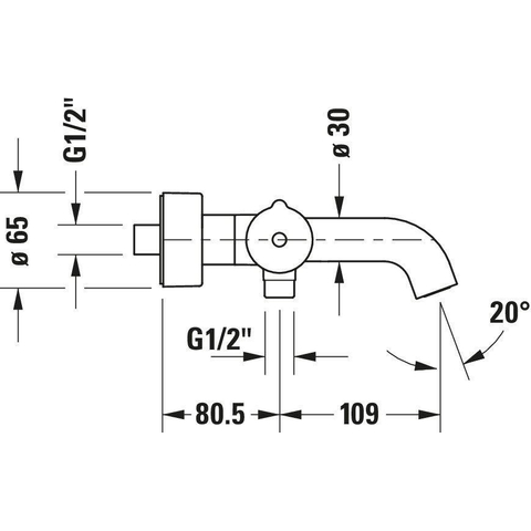 Duravit C.1 mélangeur de bain (exposé) SW157844