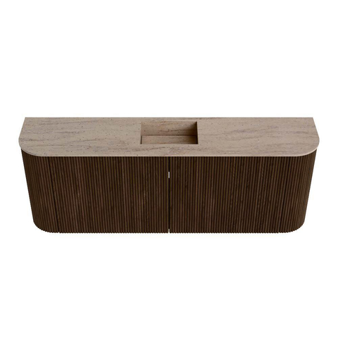 Mondiaz JOYA-DLUX Meuble de salle de bains 113.2cm - arrondis gauche et droite couleur Noyer - Vasque FAYE position Milieu 1 trou de robinet couleur Saba SW1424700