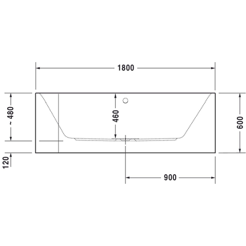 Duravit Happy D.2 Bad - 180x80cm hoek rechts - met paneel - glans wit SW54608