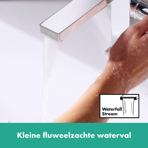 Hansgrohe Tecturis E Eengreeps wastafelkraan - 110 Fine - coolstart - met PopUp - trekwaste - hoogglans chroom SW918530