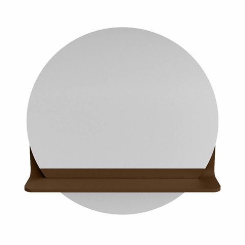 Mondiaz SPOT spiegel – Ø50 cm – met planchet – Rust (bruin) SW1235600