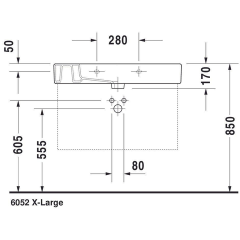 Duravit Vero Meubelwastafel - met kraangat - met overloop - 85x49cm - met wondergliss - wit 0291350
