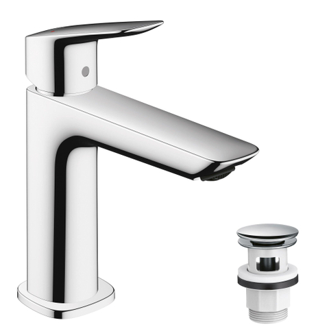 Hansgrohe Logis Fine - eengreeps wastafelmengkraan - 110 met afvoerplug - hoogglans chroom SW651454