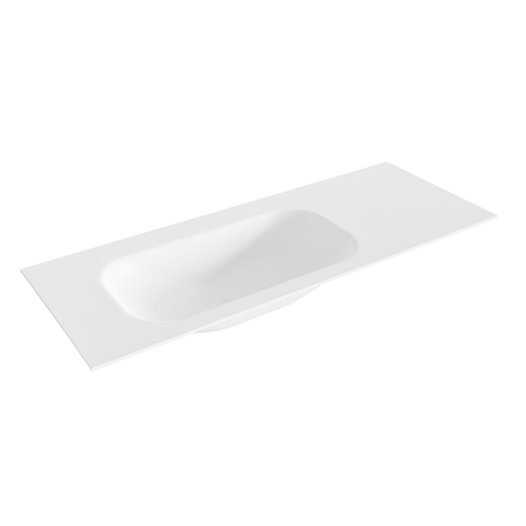 Mondiaz BIG small lavabo 120cm - encastré - vasque gauche - solid surface Talc SW429690