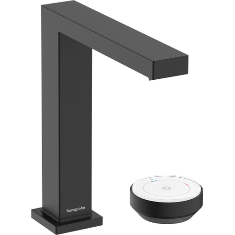 Hansgrohe Tecturis E Wastafelmengkraan - push to open plug - 15.8cm uitloop - coolstart - mat zwart SW918665