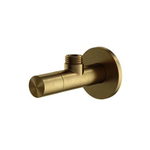 Hotbath Archie Hoekstopkraan rond - met filter 1/2" BBP - PVD - geborsteld messing (goud) SW798828