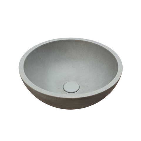 Ideavit Beton vrijstaande wastafel - 36x14.5cm - rond - met klikwaste - antikras - waterdicht - kleur D5 SW1080015