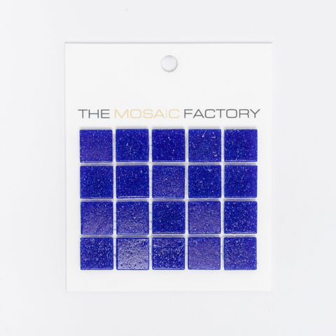 ÉCHANTILLON The Mosaic Factory Amsterdam mosaïque 2x2x0.4cm pour mur et sol pour intérieur et extérieur carrée Verre Bleu cobalt SW861856