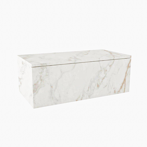 MONDIAZ ALAN MODULE SMALL Wastafelonderkast - 80x41x30cm - 1 lade - push to open - Melamine - Cararra mat SW645512