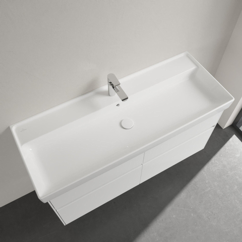 Villeroy & Boch Collaro meubelwastafel - 120x47cm - met overloop - 1 kraangat CeramicPlus - White Alpine (glans wit) SW358341