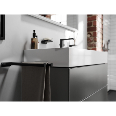 Hansgrohe AddStoris Q handdoekhouder 2-lids - mat zwart SW651108