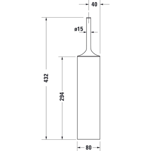 Duravit Starck T Borstelgarnituur - staand - 43x8cm - mat zwart SW297085
