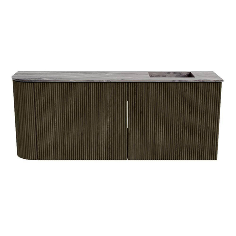 Mondiaz JOYA-DLUX 101.6cm toiletmeubel - ronding links kleur Shadow - Wastafel FAYE positie Rechts 1 kraangat kleur Sombra. SW1425242