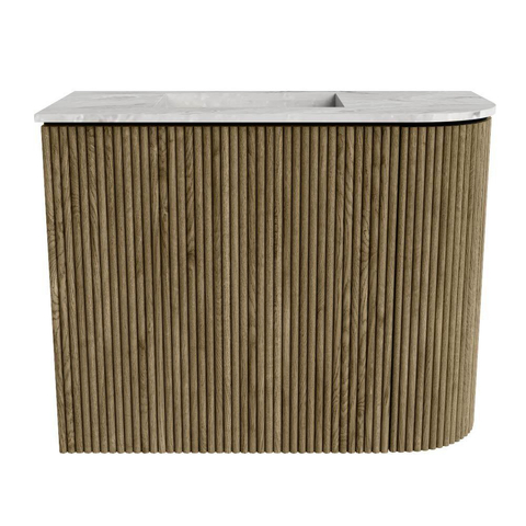 Mondiaz JOYA-DLUX 51.6cm toiletmeubel - ronding rechts kleur Dusk - Wastafel FAYE positie Links 1 kraangat kleur Glace. SW1423190