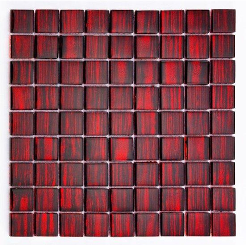 Ceralto Ornello Mosaic Carreau mosaïque - 28.8x28.8cm - 8.0mm - rouge rubis SW361464