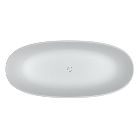 Riho Oval baignoire autoportante - 175x80cm - solid surface - incl. siège - incl. coussin dappui-tête - blanc mat SW1437510