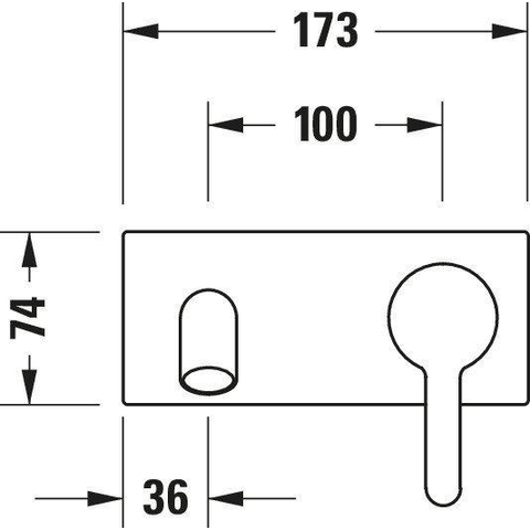Duravit C.1 1 greeps wastafelmengkraan - 173x174x74mm - hoogglans chroom SW420950