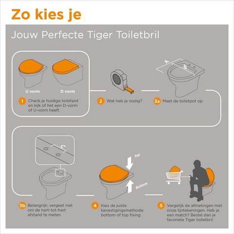 Tiger Hetta Toiletbril - met deksel - MDF - Bruin TWEEDEKANS OUT14578