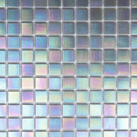 La Mosaic Factory Amsterdam carreau mosaïque - 32,2x32,2cm - carrelage mural et de sol - Carré - Verre Gris Foncé brillant SW62152