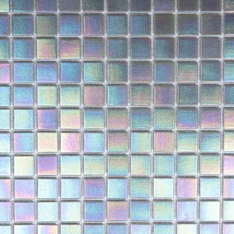 The Mosaic Factory Amsterdam carrelage mosaïque 32.2x32.2cm pour mur et sol intérieur et extérieur carré verre Gris foncé perlé SW62152