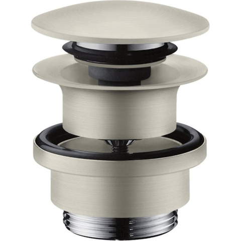 Hansgrohe Push Afvoerplug - 1 1/4" klikwaste - voor wastafel- en bidetmengkranen - rvs SW29840