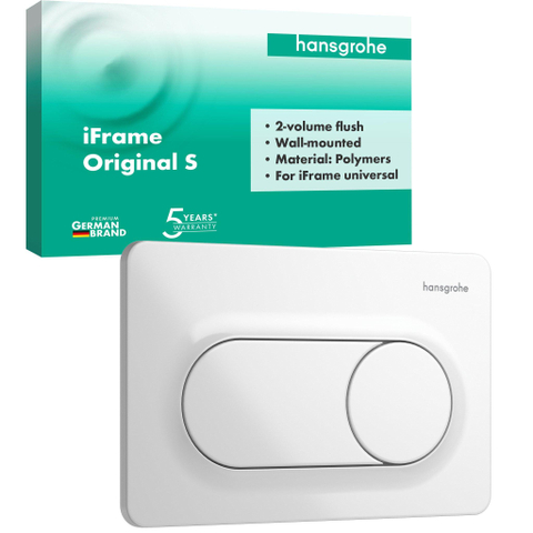 Hansgrohe IFrame Original S Drukplaatvoor - dualflush - wit SW1413631
