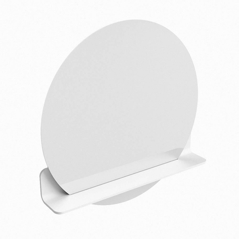 Mondiaz SPOT spiegel – Ø70 cm – met planchet – Talc (wit) SW1235467