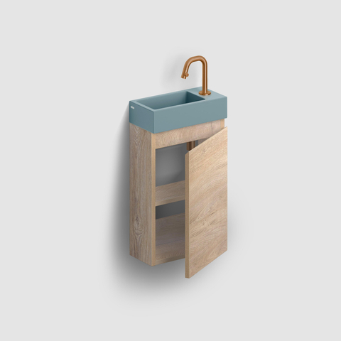 Clou InBe Meuble sous-lavabo pour lavabo - 36x55x18cm - droit - chêne grec SW812085