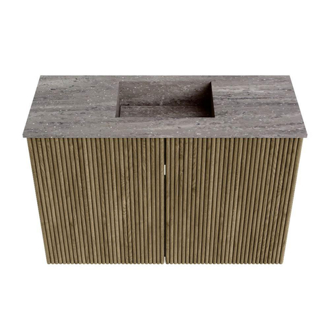 Mondiaz JOYA-DLUX Meuble de toilette 60cm - couleur Dusk - Vasque FAYE position Milieu Sans trou de robinet couleur Oza SW1425967