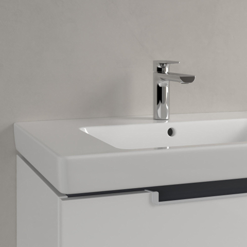 Villeroy & Boch Subway 2.0 wastafel - 130x47cm - 2 kraangat - met overloop - White Alpine (glans wit) 1024040