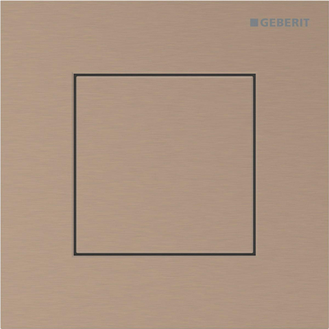 Geberit Type 40 urinioir bedieningsplaat - pneumatisch - vierkant - rood goud/ geborsteld/easy-to-clean - geborsteld roodgoud brons (koper) SW1237250