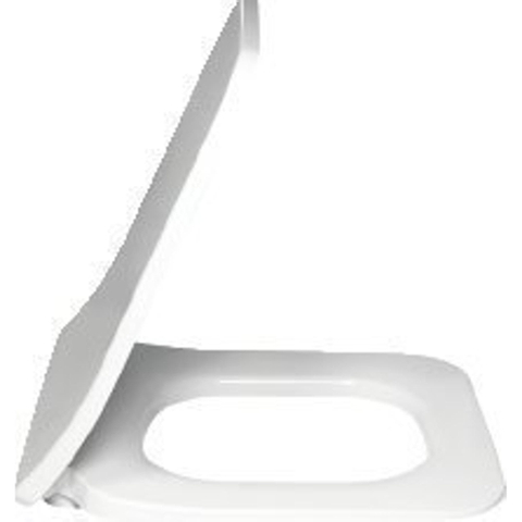Villeroy & Boch Architectura Omnia Architectura closetzitting slimseat - met deksel hoekig - met softclose en quick release - White Alpine (glans wit) 1025079