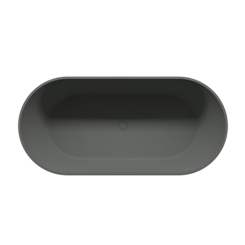 Riho Bilbao Baignoire îlot - 170x80cm - solid surface - Anthracite mat SW956559